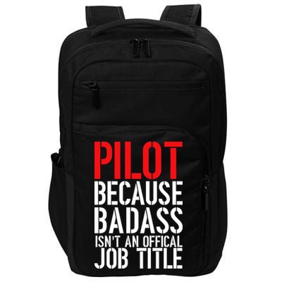 Pilot Official Job Title Impact Tech Backpack