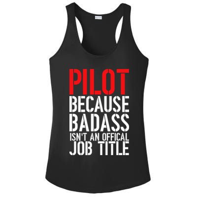 Pilot Official Job Title Ladies PosiCharge Competitor Racerback Tank