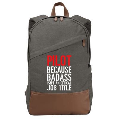 Pilot Official Job Title Cotton Canvas Backpack
