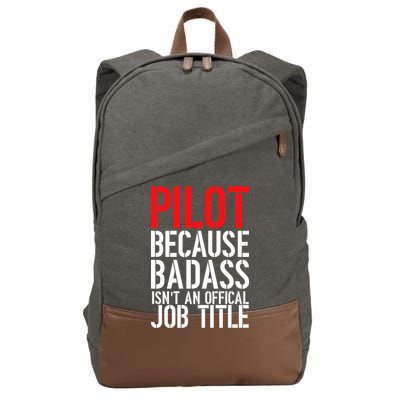 Pilot Official Job Title Cotton Canvas Backpack