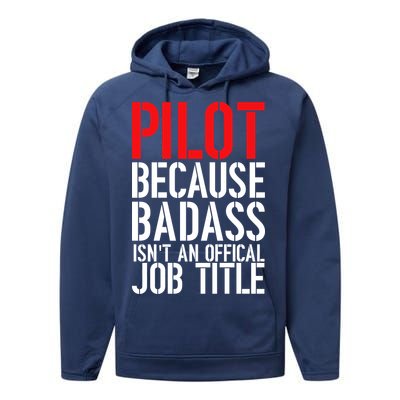 Pilot Official Job Title Performance Fleece Hoodie