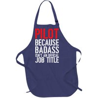 Pilot Official Job Title Full-Length Apron With Pockets