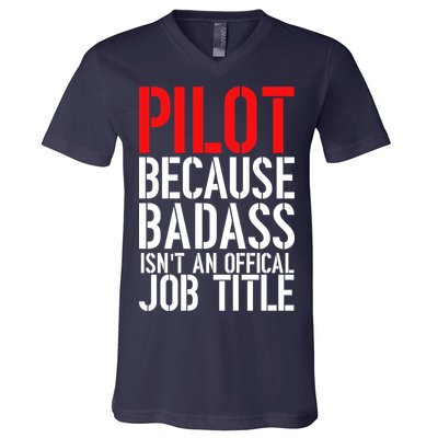 Pilot Official Job Title V-Neck T-Shirt