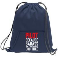 Pilot Official Job Title Sweatshirt Cinch Pack Bag