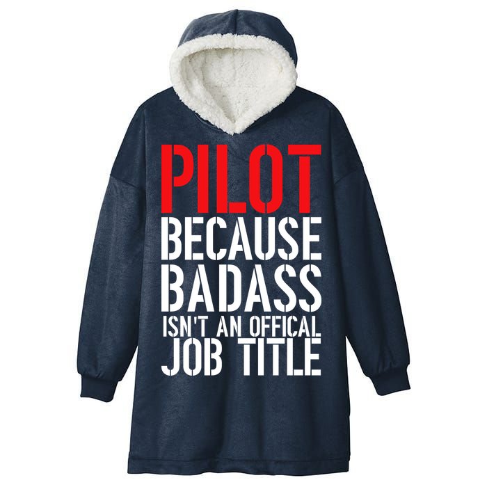 Pilot Official Job Title Hooded Wearable Blanket