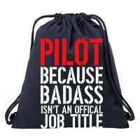 Pilot Official Job Title Drawstring Bag