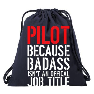 Pilot Official Job Title Drawstring Bag