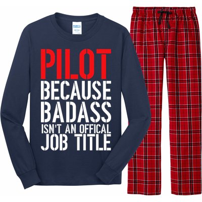 Pilot Official Job Title Long Sleeve Pajama Set