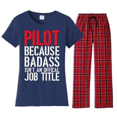 Pilot Official Job Title Women's Flannel Pajama Set