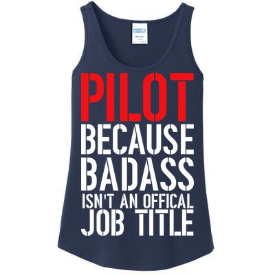 Pilot Official Job Title Ladies Essential Tank