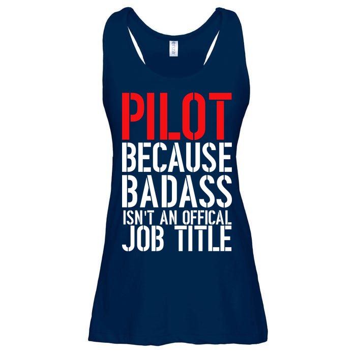 Pilot Official Job Title Ladies Essential Flowy Tank