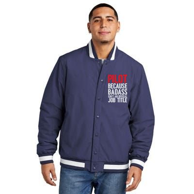 Pilot Official Job Title Insulated Varsity Jacket