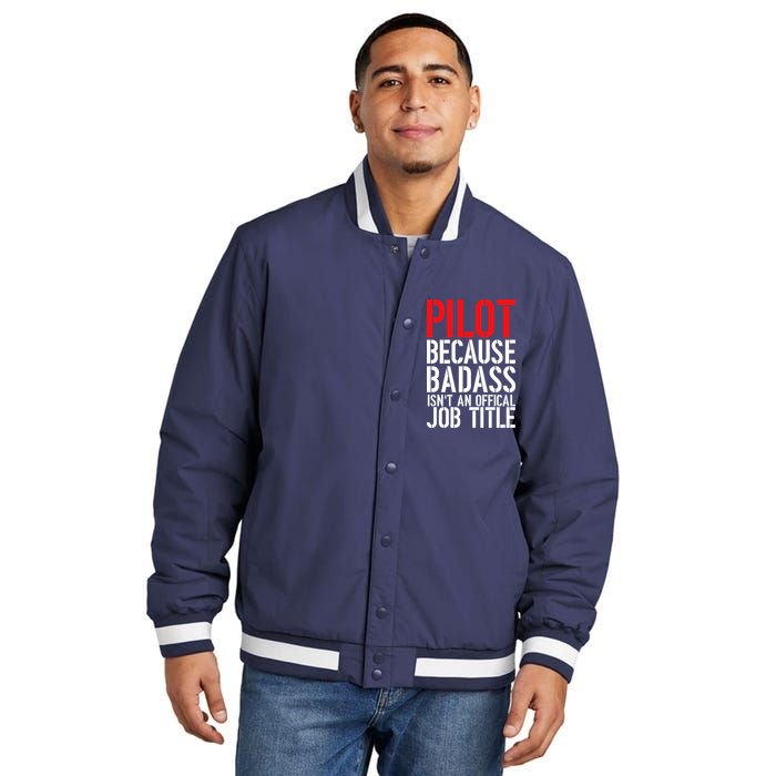 Pilot Official Job Title Insulated Varsity Jacket