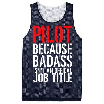 Pilot Official Job Title Mesh Reversible Basketball Jersey Tank