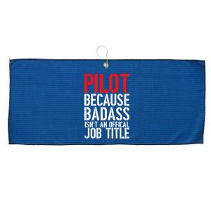 Pilot Official Job Title Large Microfiber Waffle Golf Towel