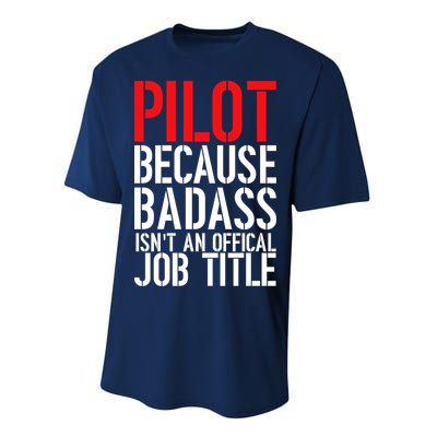 Pilot Official Job Title Performance Sprint T-Shirt