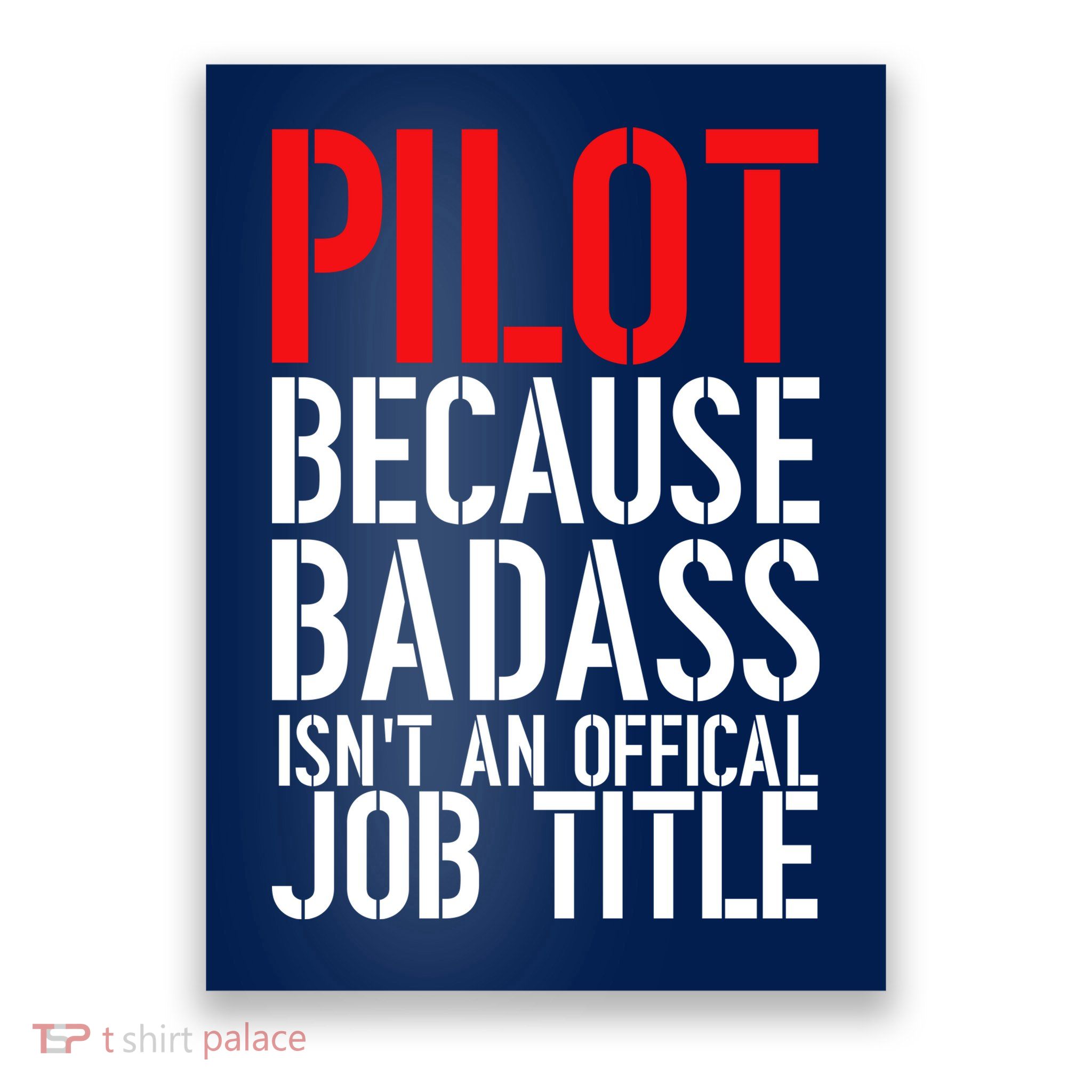 Pilot Official Job Title Poster