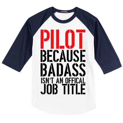 Pilot Official Job Title Baseball Sleeve Shirt