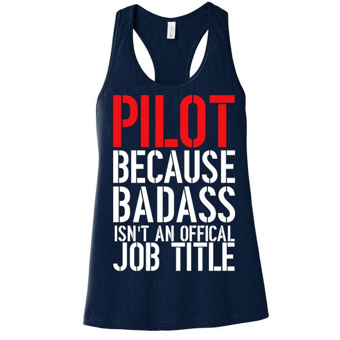 Pilot Official Job Title Women's Racerback Tank