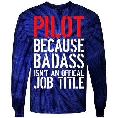 Pilot Official Job Title Tie-Dye Long Sleeve Shirt