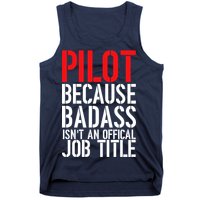 Pilot Official Job Title Tank Top