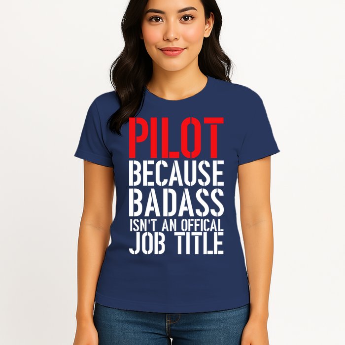 Pilot Official Job Title Womens T-Shirt