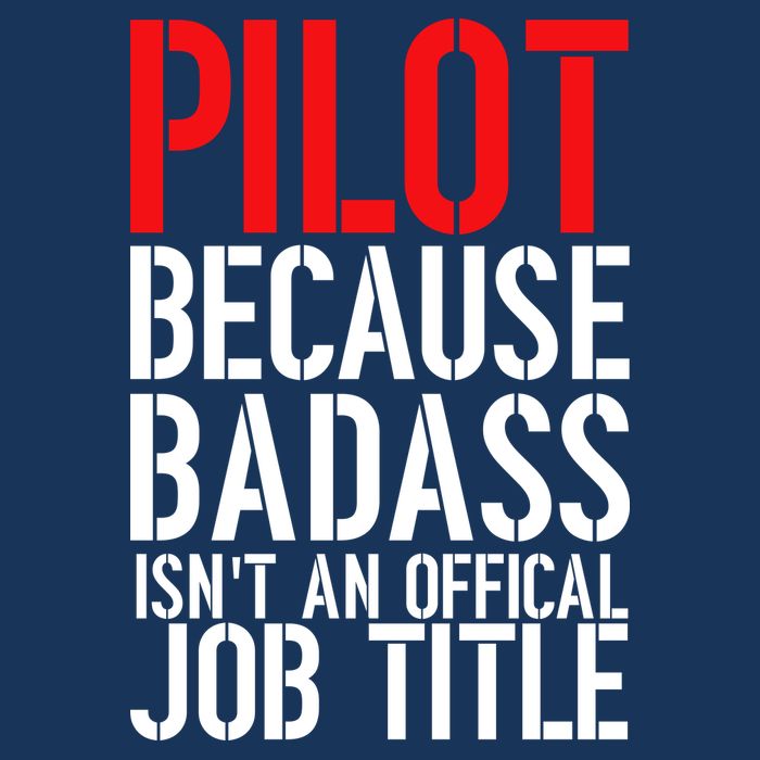Pilot Official Job Title Womens T-Shirt
