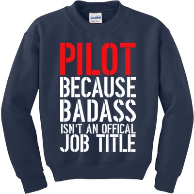 Pilot Official Job Title Kids Sweatshirt