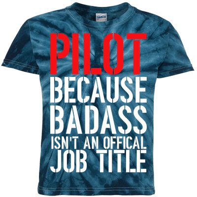 Pilot Official Job Title Kids Tie-Dye T-Shirt