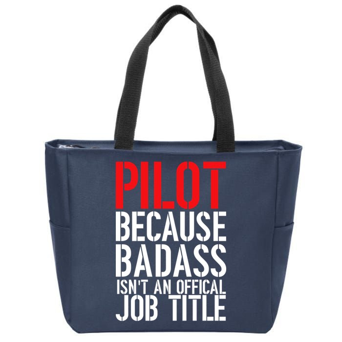 Pilot Official Job Title Zip Tote Bag