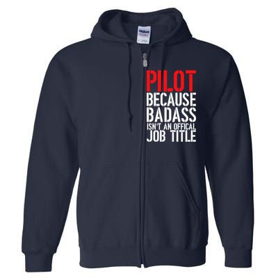 Pilot Official Job Title Full Zip Hoodie