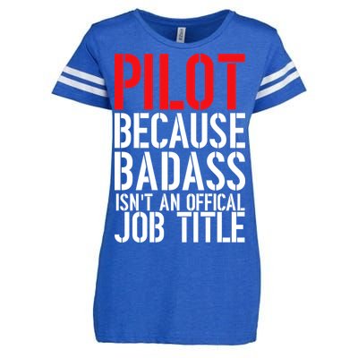 Pilot Official Job Title Enza Ladies Jersey Football T-Shirt