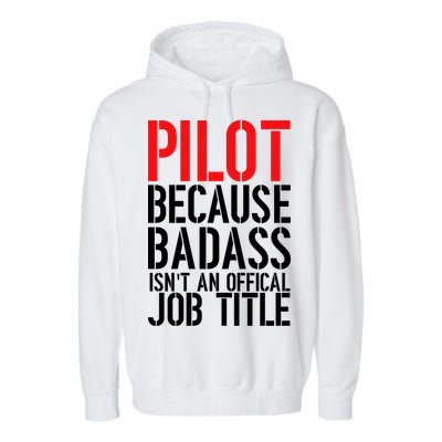 Pilot Official Job Title Garment-Dyed Fleece Hoodie