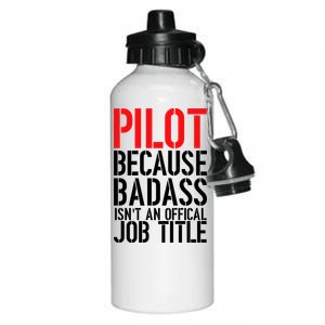 Pilot Official Job Title Aluminum Water Bottle