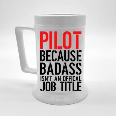 Pilot Official Job Title Beer Stein