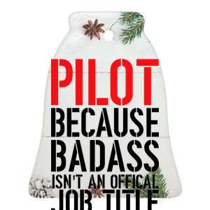 Pilot Official Job Title Ceramic Bell Ornament