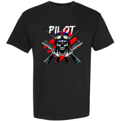 Pilot Skull Garment-Dyed Heavyweight T-Shirt