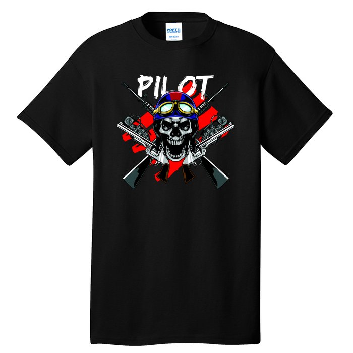 Pilot Skull Tall T-Shirt