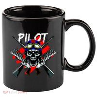 Pilot Skull 11oz C Handle Ceramic Mug