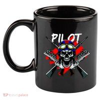 Pilot Skull 11oz C Handle Ceramic Mug