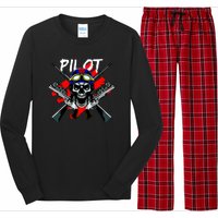 Pilot Skull Long Sleeve Pajama Set