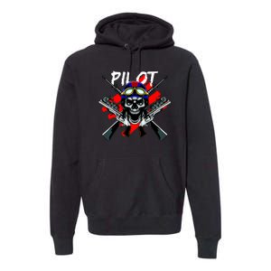 Pilot Skull Premium Hoodie