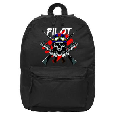 Pilot Skull 16 in Basic Backpack