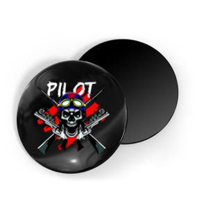 Pilot Skull Magnet