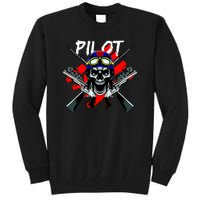 Pilot Skull Tall Sweatshirt