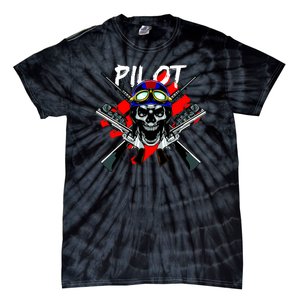 Pilot Skull Tie-Dye T-Shirt