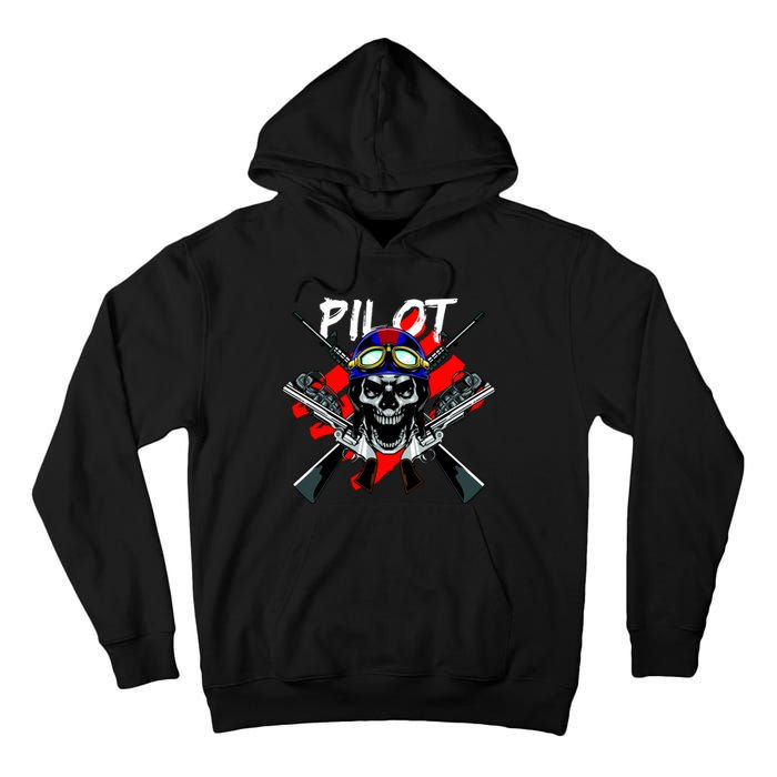 Pilot Skull Tall Hoodie