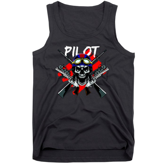 Pilot Skull Tank Top