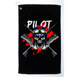 Pilot Skull Platinum Collection Golf Towel