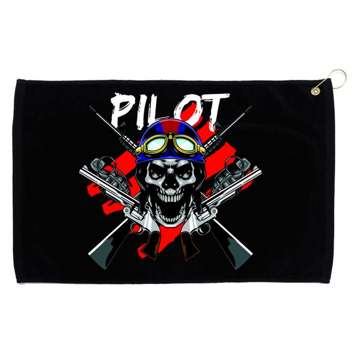 Pilot Skull Grommeted Golf Towel